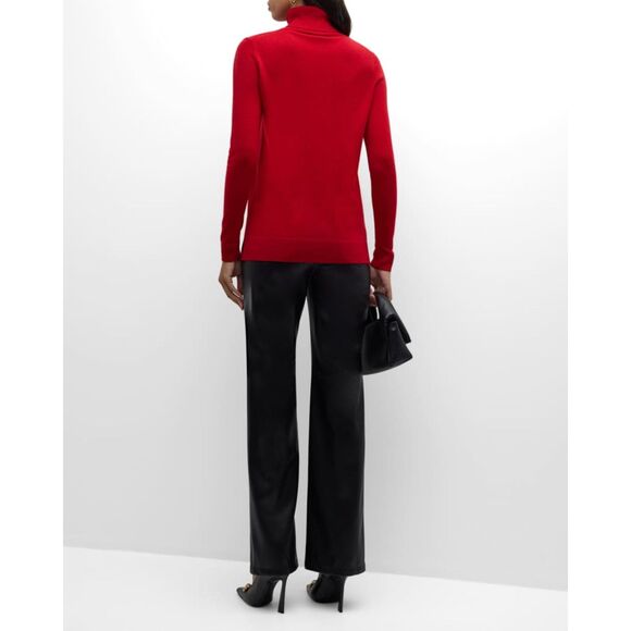 Neiman Marcus 100% Cashmere Turtleneck Sweater • Red • Size M • Luxe Cozy - Picture 2 of 11